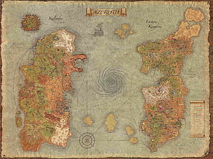 Azeroth World Map from World of Warcraft Featuring Kalimdor and Eastern Kingdoms HD wallpaper