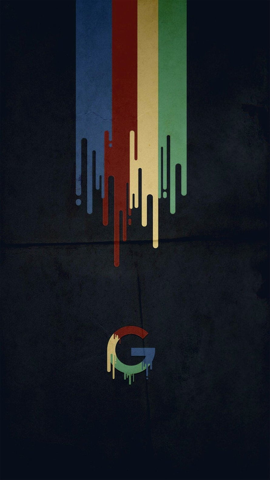 Google G Logo With Dripping Paint Effect On Dark Textured Background HD phone wallpaper