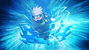 Kakashi Hatake Using Lightning Chakra Rasengan Anime Wallpaper HD wallpaper