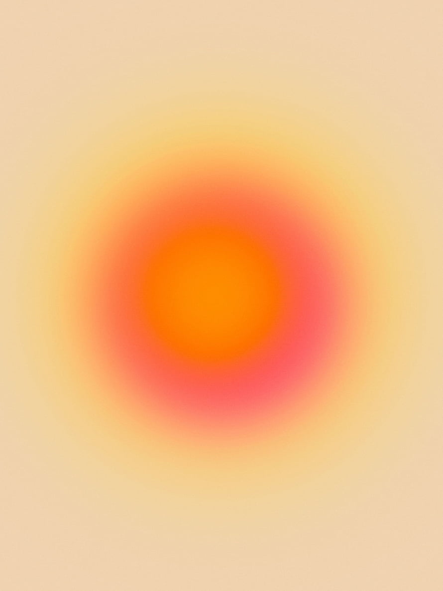 Warm Gradient Aura Glow with Soft Orange and Pink Radial Light on Cream Background HD phone wallpaper