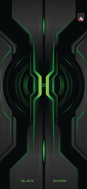 Black Shark Gaming Phone Aesthetic with Neon Green Accents and Futuristic Design HD phone wallpaper
