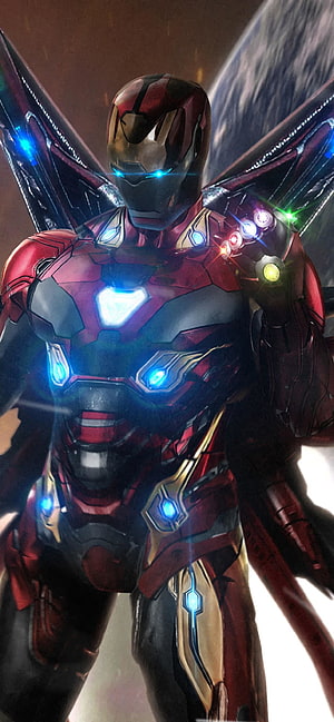 Iron Man Armor Concept Art with Glowing Blue Lights and Futuristic Wings, Iron Man (best Iron Man and ) on Chat, 11 Iron Man HD phone wallpaper