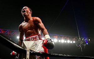 Gervonta Davis Roars in Victory at The ONE Championship Boxing Event HD wallpaper