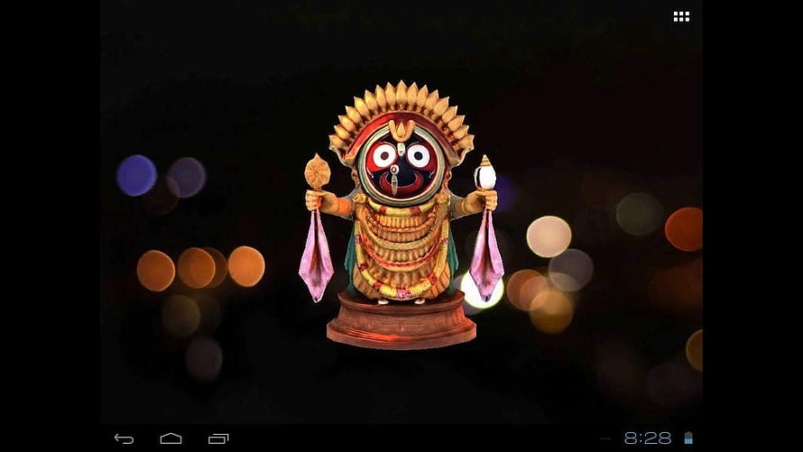 Lord Jagannath 3D Animated Idol with Ornate Crown and Traditional Attire HD wallpaper