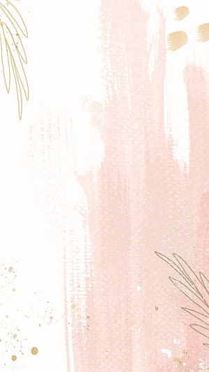 Elegant Pink Watercolor Abstract Wallpaper with Gold Leaf Accents HD phone wallpaper