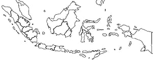 Blank Outline Map of Indonesia with Provincial Borders for Educational Use HD wallpaper