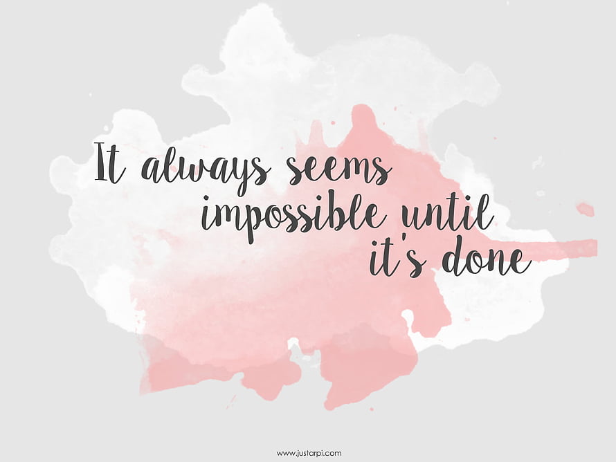 Inspirational Quote on Soft Pink Watercolor Background HD wallpaper