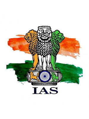 Indian Administrative Service Emblem With Ashoka Lion Capital And Tricolor Background HD phone wallpaper
