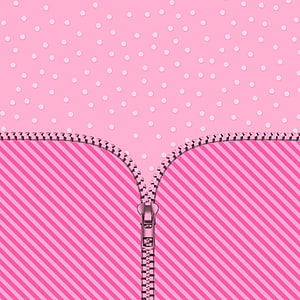 Pink Polka Dot and Diagonal Stripe Pattern with Opened Zipper Reveal HD phone wallpaper
