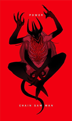 Chainsaw Man Power Character Illustration with Horned Demon Form on Red Background, Chainsaw Man, Chainsaw Man Power HD phone wallpaper
