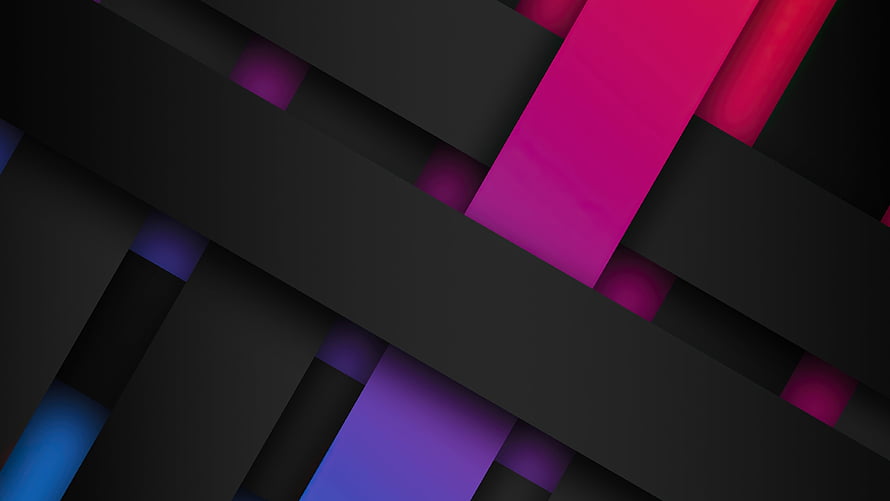 Abstract Geometric Background With Dark Intersecting Bars And Neon Pink Purple Blue Accents HD wallpaper
