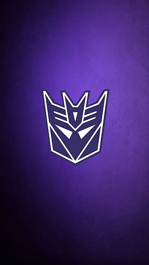 Decepticons Emblem on Textured Purple Background HD phone wallpaper