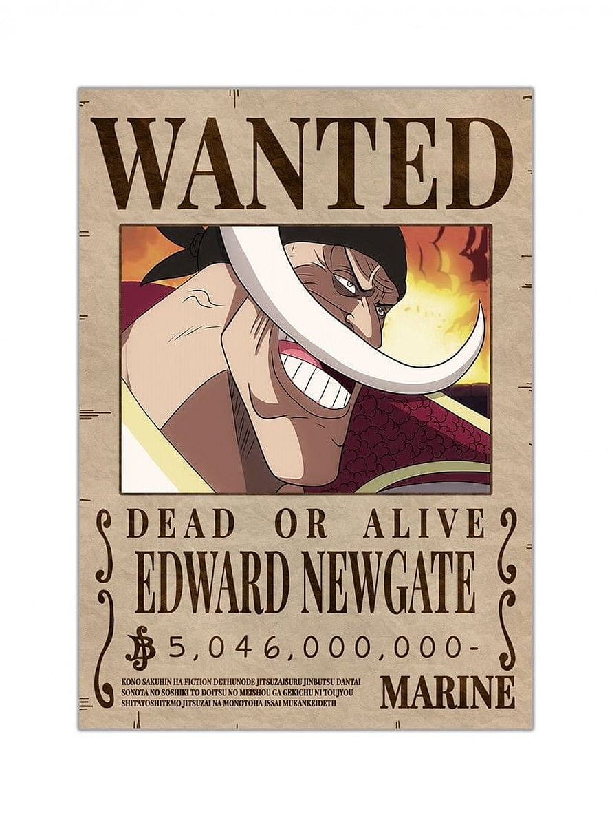 Edward Newgate Whitebeard Wanted Poster from One Piece Anime HD phone wallpaper