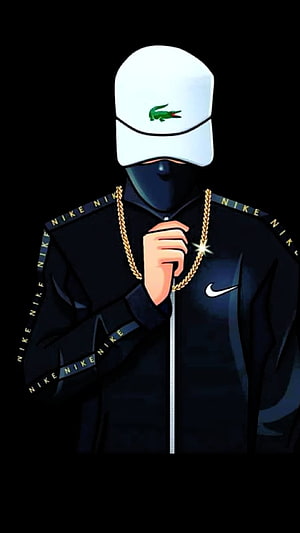 Anonymous Figure in Nike Tracksuit and Lacoste Cap with Gold Chain HD phone wallpaper