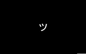 Minimalist White Smile Icon on Black Background HD wallpaper