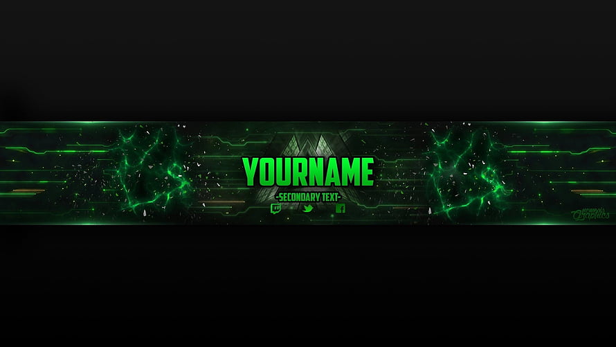Green Neon Tech Gaming Banner Template With Circuit Board Background HD wallpaper