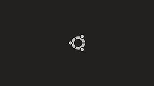 Ubuntu Linux Minimalist Logo on Dark Background HD wallpaper