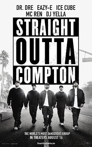 Straight Outta Compton Movie Poster Featuring NWA Members Walking Down Street HD phone wallpaper