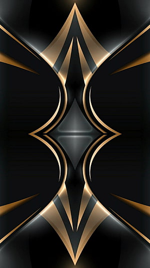 Abstract Black and Gold Geometric Pattern Wallpaper HD phone wallpaper