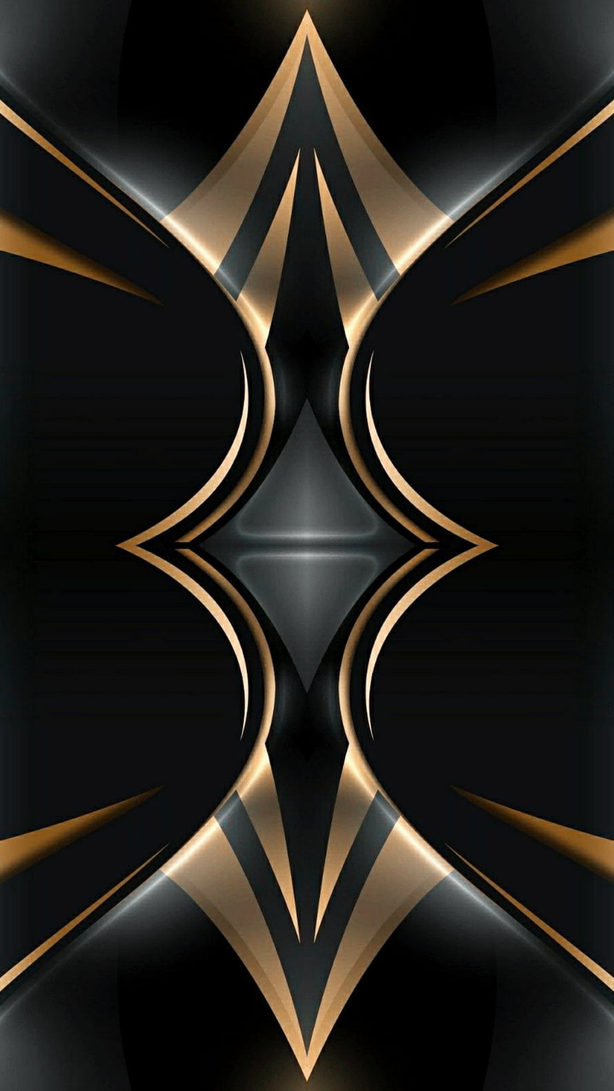 Abstract Black and Gold Geometric Pattern Wallpaper HD phone wallpaper