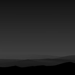 Minimalist Black Mountain Silhouette Landscape with Layered Dark Horizon HD phone wallpaper
