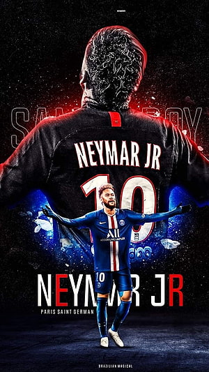 Neymar Jr Paris Saint Germain Soccer Player Celebration Wallpaper HD phone wallpaper