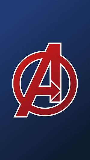 Avengers A Logo on Dark Blue Background Minimalist Marvel Icon Design HD phone wallpaper