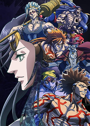 Record of Ragnarok Anime Character Group Portrait with Muscular Warriors and Mythical Figures HD phone wallpaper