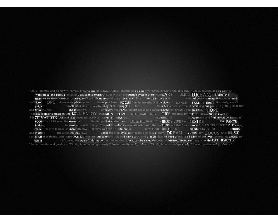 Motivational Typography Art with Inspirational Words on Dark Background HD wallpaper