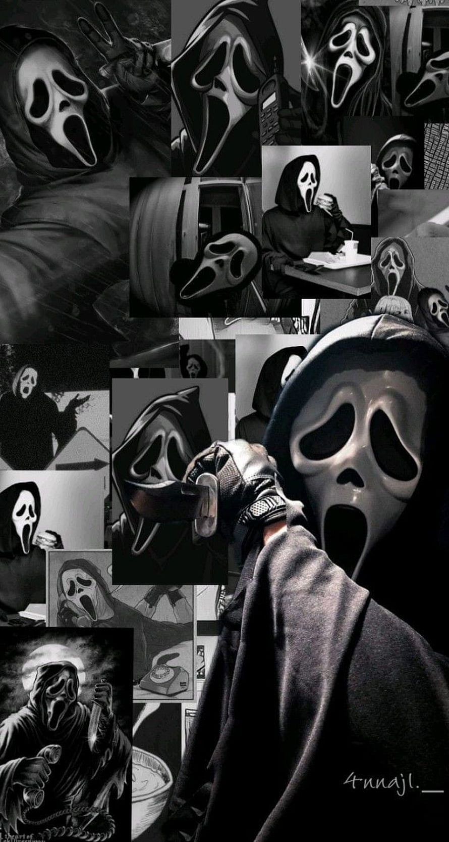 Ghostface Scream Horror Movie Collage Wallpaper HD phone wallpaper