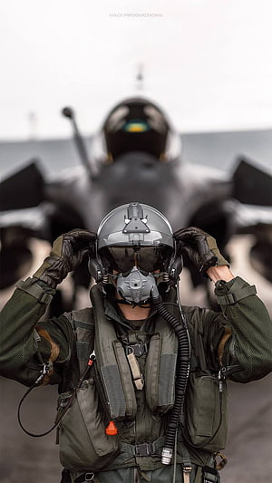 Dassault Rafale Fighter Jet Pilot Adjusting Flight Helmet On Airfield HD phone wallpaper