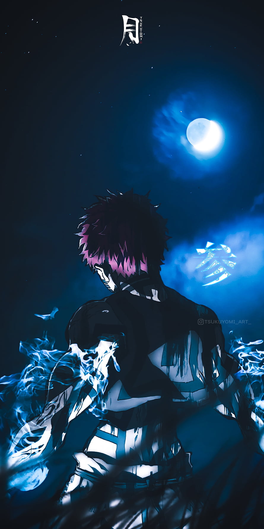 Tanjiro Kamado Demon Slayer Moon Breathing Anime Wallpaper HD phone wallpaper