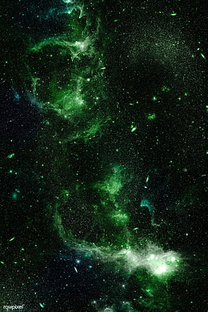 Emerald Green Nebula and Star Field in Deep Space HD phone wallpaper