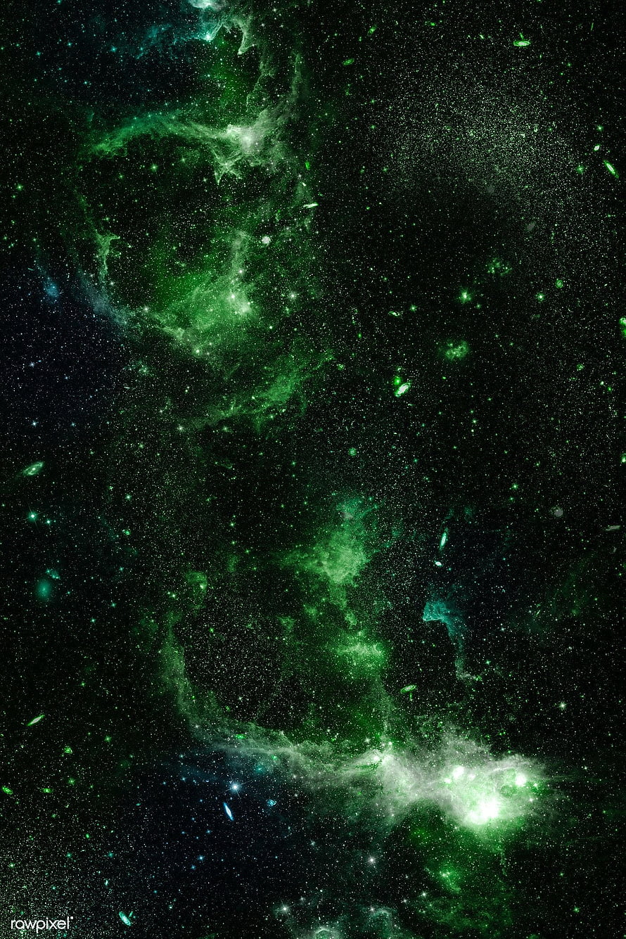 Emerald Green Nebula and Star Field in Deep Space HD phone wallpaper
