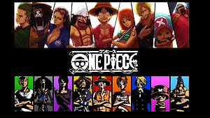 One Piece Straw Hat Pirates Character Lineup Wallpaper HD wallpaper