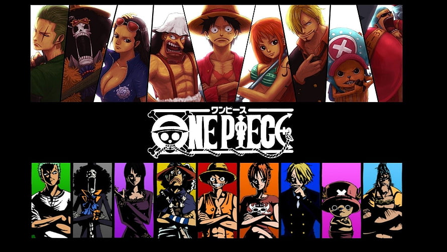 One Piece Straw Hat Pirates Character Lineup Wallpaper HD wallpaper