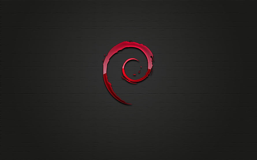 Kali Linux Red Spiral Logo on Dark Textured Background HD wallpaper