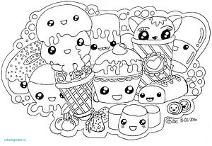 Kawaii Dessert Characters Kawaii Coloring Page HD wallpaper
