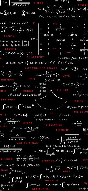 Dark Mathematical Equations and Abstract Philosophy Text Wallpaper HD phone wallpaper
