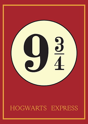 Harry Potter Hogwarts Express Platform 9 3 4 Sign Red Background HD phone wallpaper