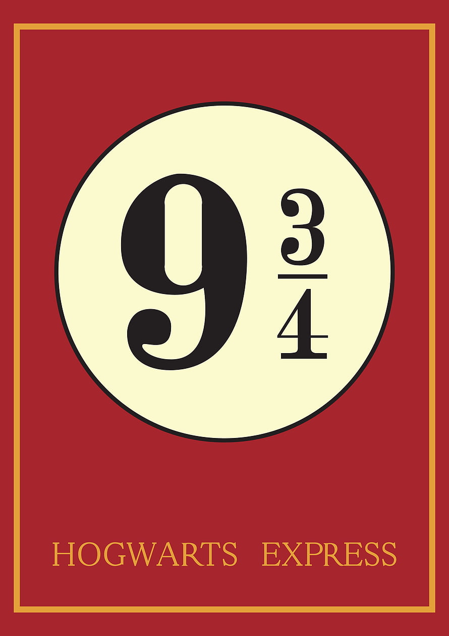 Harry Potter Hogwarts Express Platform 9 3 4 Sign Red Background HD phone wallpaper
