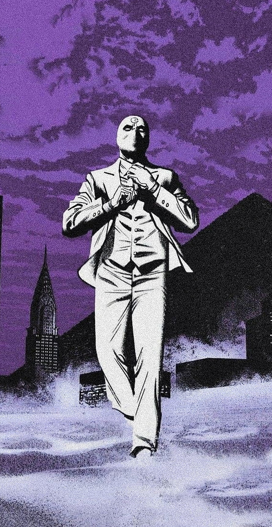 Jotaro Kujo JoJo's Bizarre Adventure Purple Sky Cityscape Anime Wallpaper HD phone wallpaper