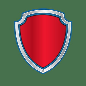 Red Shield Emblem with Silver Border and Blue Outline on Green Background HD phone wallpaper