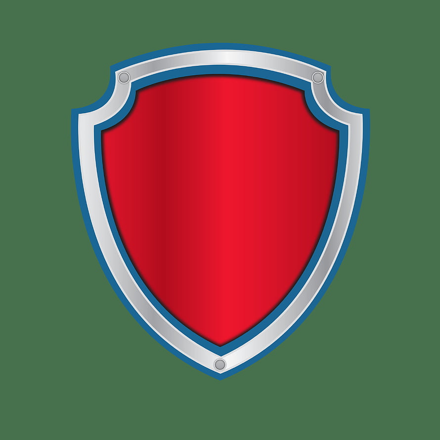 Red Shield Emblem with Silver Border and Blue Outline on Green Background HD phone wallpaper