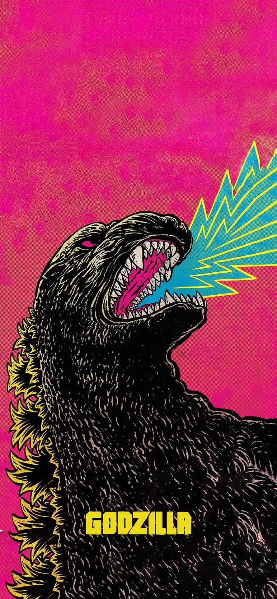 Godzilla Atomic Breath Retro Pop Art Style Wallpaper HD phone wallpaper
