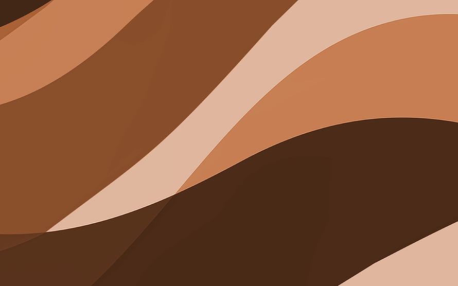 Minimalist Brown Abstract Waves with Smooth Curved Geometric Shapes HD wallpaper