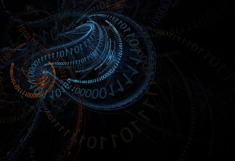 Abstract Binary Code Digital Data Stream Technology Background HD wallpaper