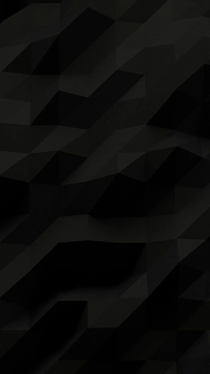 Dark Low-Poly Geometric Abstract Pattern with Subtle Grey Facets and Minimalist Depth HD phone wallpaper