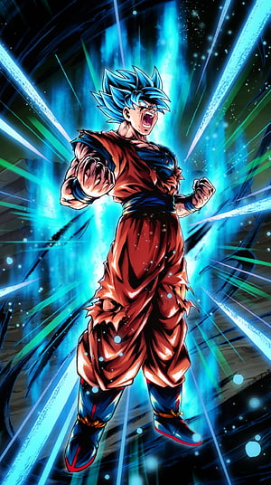 Goku Super Saiyan Blue Dragon Ball Z Anime Character Wallpaper HD phone wallpaper