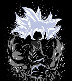 Goku Ultra Instinct Shadow Silhouette Anime Wallpaper HD phone wallpaper